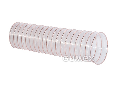 VULCANO PU S1, 51mm, -0,04bar, PU-Esterbasis, verkupferte Stahlspirale, -40°C/+90°C, transparent, 